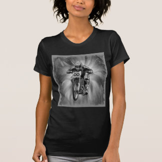 黒いですか白によって発破を掛ける土のバイク Tシャツ