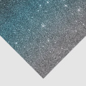 黒いのかわいらしくフェイクなグリッターの勾配、青い、白い 薄葉紙 (詳細)