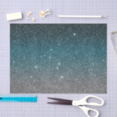 黒いのかわいらしくフェイクなグリッターの勾配、青い、白い 薄葉紙 (クラフト)