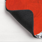 黒いの大きな赤い太陽ストライプ点 マウスパッド (コーナー)