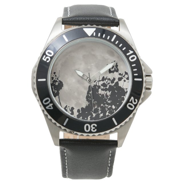 黒いの後ろ葉に過ぎ 腕時計 (正面)