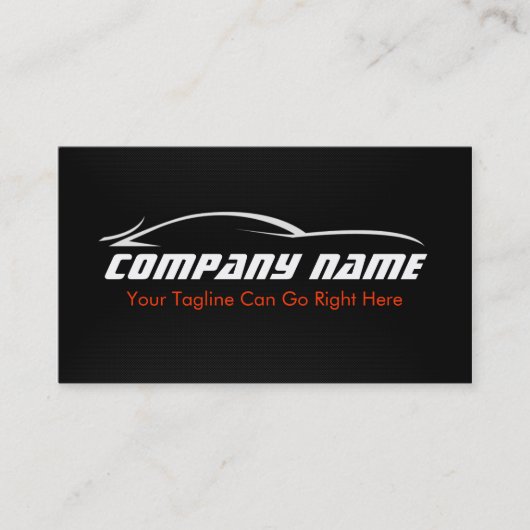 、黒いの車、自動車、カーボン繊維の名刺赤い 名刺 (正面)