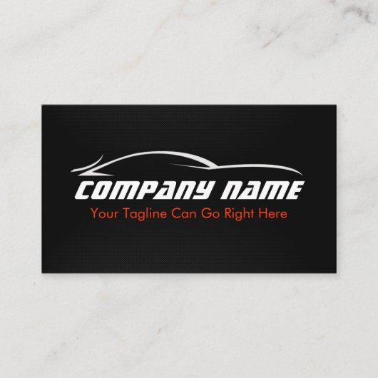 、黒いの車、自動車、カーボン繊維の名刺赤い 名刺 (正面)