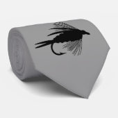 黒いはえの魚釣りの魅惑 ネクタイ (ロール)