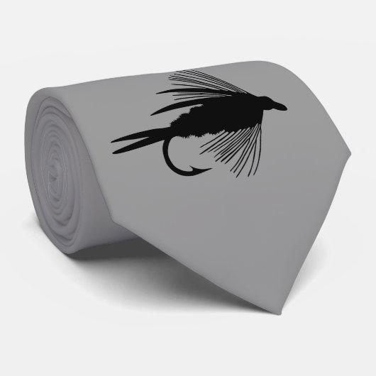黒いはえの魚釣りの魅惑 ネクタイ (ロール)