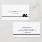 黒いはすの花の名刺 名刺 (正面/裏面)