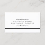 黒いはすの花の名刺 名刺 (裏面)