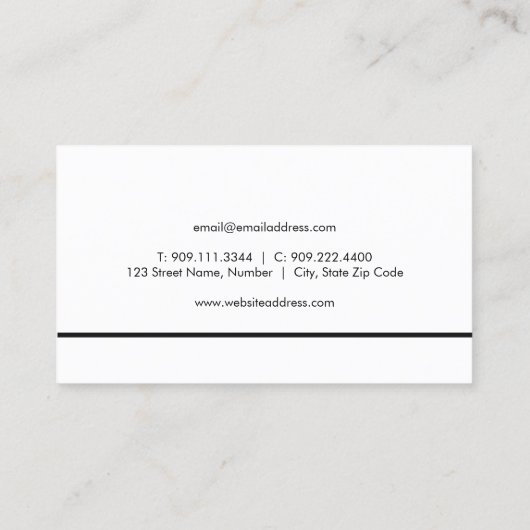 黒いはすの花の名刺 名刺 (裏面)