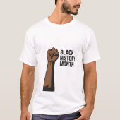 黒いはっきりした履歴月Tシャツデザイン Tシャツ (正面)