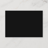 黒いぽっちゃりしたプロフィールカード 名刺 (裏面)
