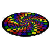 黒いまな板の回るカラーホイール カッティングボード (角)