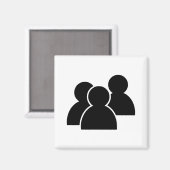 黒いアイコンのユーザー マグネット (正面/裏面)