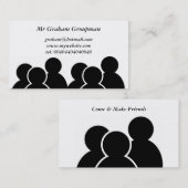 黒いアイコン人々 名刺 (正面/裏面)