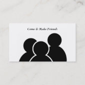 黒いアイコン人々 名刺 (裏面)