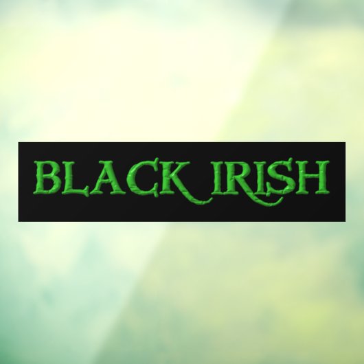 黒いアイルランドの大きな緑の黒い窓がぴり付く ウィンドウサイン (シート3)