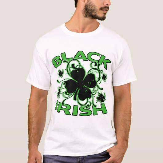 黒いアイルランド語St patricks day Tシャツ (正面)