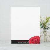 黒いアクセントの赤いバラ レターヘッド (スタンド正面)