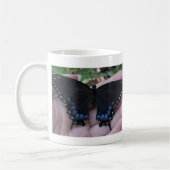 黒いアゲハチョウバタフライ#1-mag コーヒーマグカップ (左)