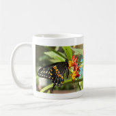 黒いアゲハチョウバタフライ#2 – マグカップ (左)