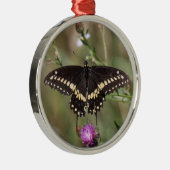 黒いアゲハチョウ メタルオーナメント (右)