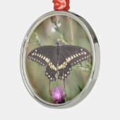 黒いアゲハチョウ メタルオーナメント (左)