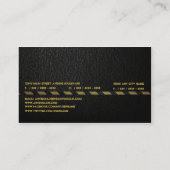 黒いアスファルト建築の造りの危険のストライプ 名刺 (裏面)