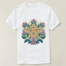 黒いアパレル向けのウィッチーなオカルト植物画