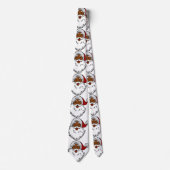 黒いアフリカのサンタクロースのクリスマス ネクタイ (正面)