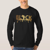 黒いアフリカ地図 Tシャツ (正面)