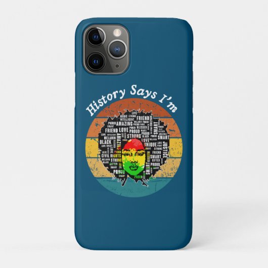 黒いアフロの女性 メラニン ガール 黒歴史月間 Case-Mate iPhoneケース (裏)