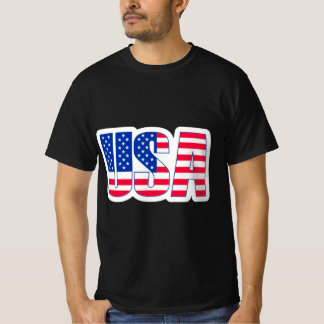 黒いアメリカ国旗をテーマにしたTシャツ Tシャツ