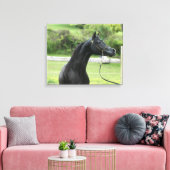 黒いアラビアのタリオンで包まれたキャンバス キャンバスプリント (インサイチュ (リビング))