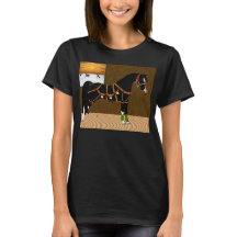 黒いアラビアの馬のクリスマス