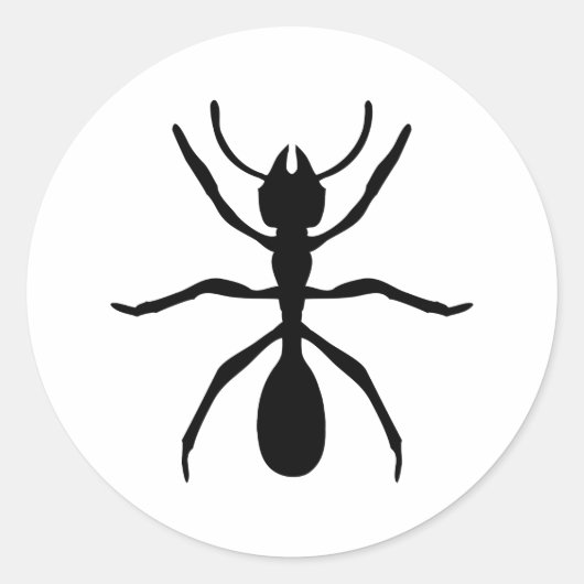 黒いアリ ラウンドシール (正面)