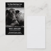 黒いアンガスのビーフの牧場または農場ビジネス 名刺 (正面/裏面)