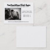 黒いアンガスの牧場または農場の供給の名刺 名刺 (正面/裏面)