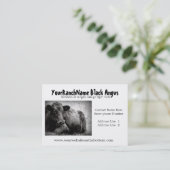 黒いアンガスの牧場または農場の供給の名刺 名刺 (スタンド正面)