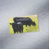 黒いアンガスの肉牛牧場農場 マグネット名刺 (インサイチュ)