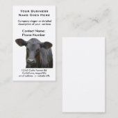 黒いアンガス農場または牧場ビーフの生産者 名刺 (正面/裏面)