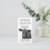 黒いアンガス農場または牧場ビーフの生産者 名刺 (スタンド正面)