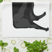 黒いアンガス キッチンタオル (折り畳み)