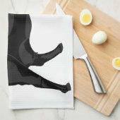 黒いアンガス キッチンタオル (四つ折り)