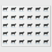 黒いアンガス ラッピングペーパー (フラット)