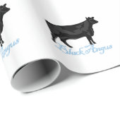 黒いアンガス ラッピングペーパー (ロールコーナー)