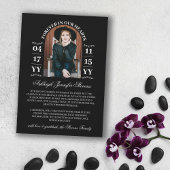 黒いアーチ写真永遠に我々のハート死 案内状