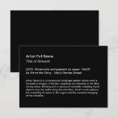 黒いアートワーク展アートショープラカード サンキューカード (正面/裏面)