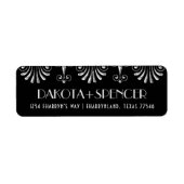 黒いアールデコアドレス上のRoarin 20sモダン Silver ラベル (正面)