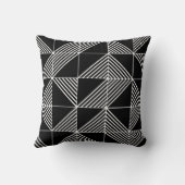 黒いアールデコ線 クッション (裏面)