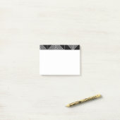 黒いアールデコ線 ポストイット (デスク上)