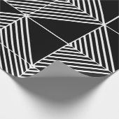 黒いアールデコ線 ラッピングペーパー (角)